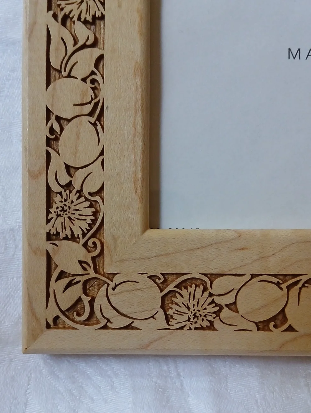 Lasercraft Decorative Wooden Picture Frame Fruit Floral Holds 3.5